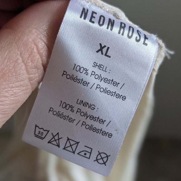 NEON Rose Floral Romper with Ruffles XL Feminine Romantic Whimsy Fairy - Picture 10 of 13